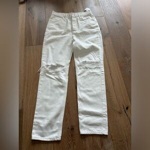 Free People We The FreeThe Lasso Jeans in White Lightning sz 29
